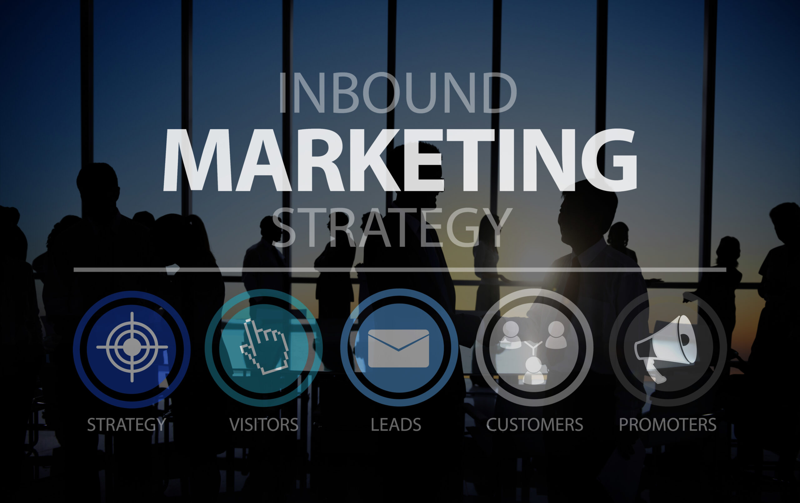 inbound marketingn marketing strategy commerce online concept
